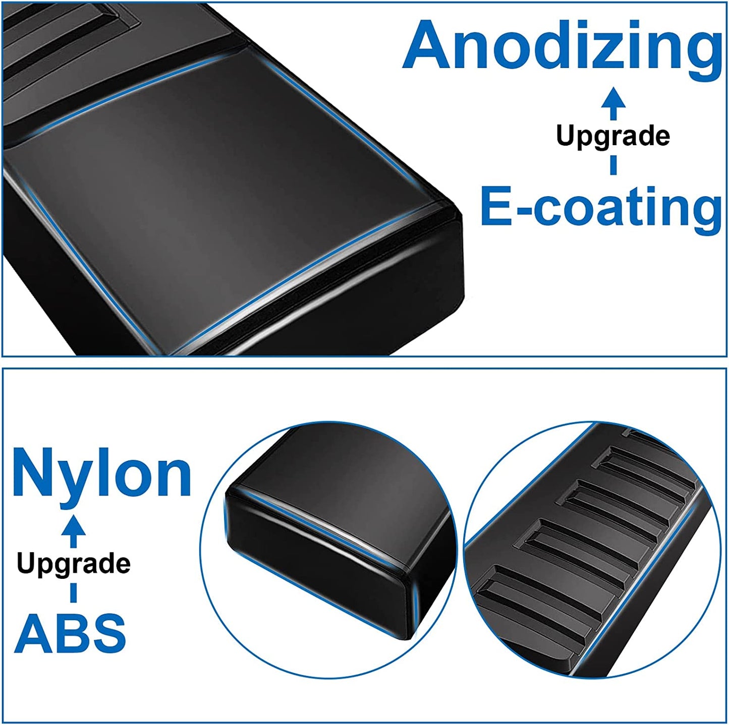 6'' Aluminum Running Boards both size Compatible with 19-23 Chevy Silverado - OMOTOR