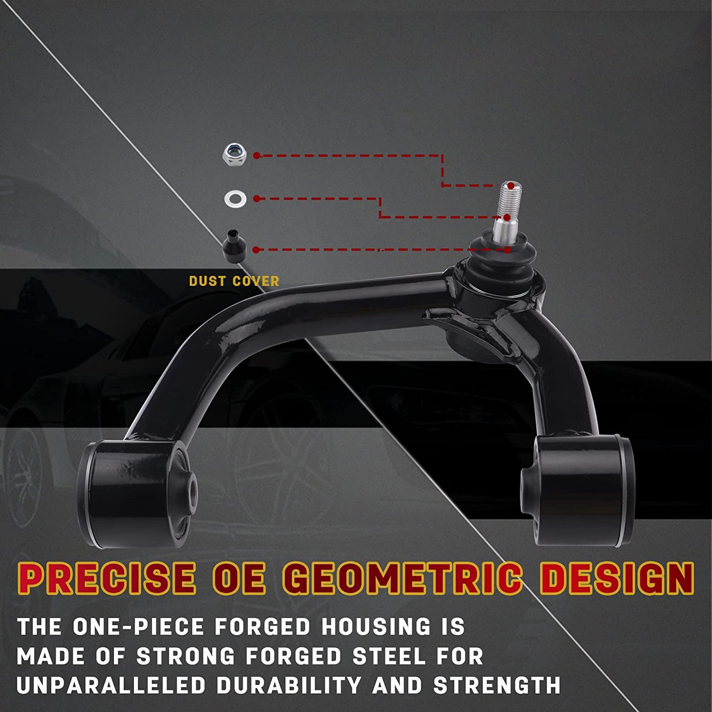 2-4" Front Upper Control Arms For 2005-2022 Tacoma with Ball Joint Both Side - OMOTOR