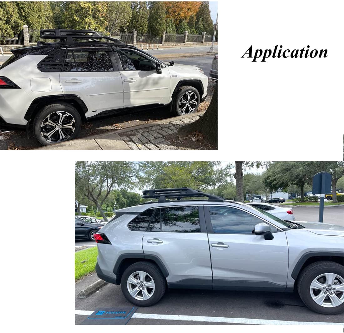 Heavy Duty Roof Racks Basket for 2019 2020 2021 2022 2023 2024 Toyota RAV4 Rooftop Cargo Carrier Luggage Basket - OMOTOR