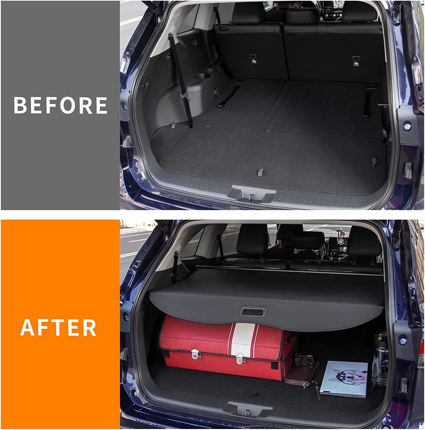 Fit 2020 2021 2022 2023 Toyota Highlander Trunk Cargo Cover Luggage Retractable Rear Trunk Security Shade Shield Highlander Accessories - OMOTOR