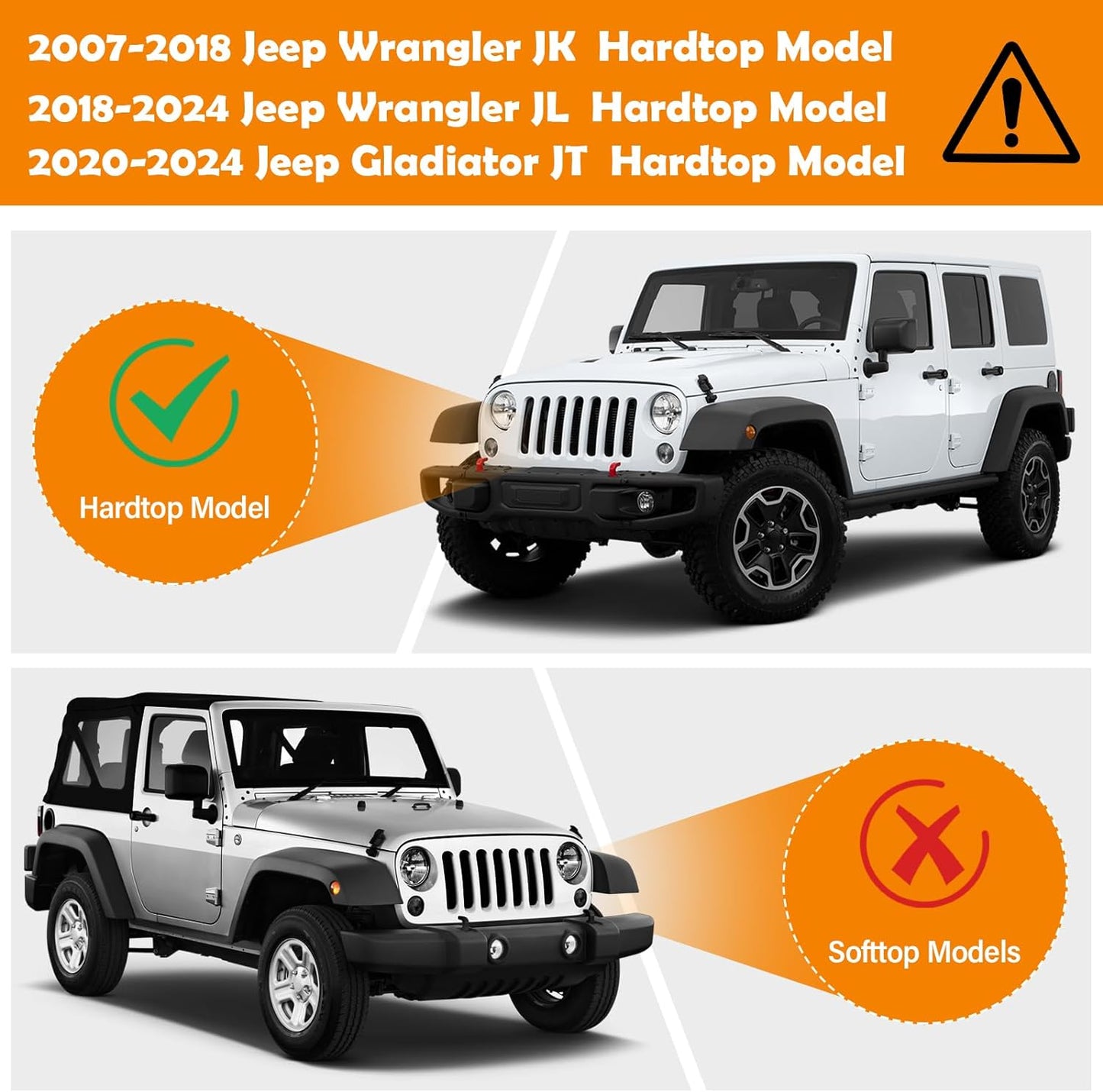Roof Rack Cargo Basket with 4PCS LED Light Bar Compatible for 2007-2024 Jeep Wrangler JK JL Unlimited & Gladiator JT 2 & 4 Doors Hardtop, JKU JLU Luggage Racks Rooftop Storage Carrier (Black) - OMOTOR