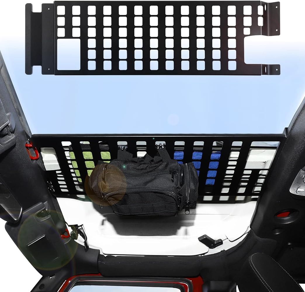Roof Rack Hard Top Molle Panel Storage Accessories for 2007-2018 Jeep Wrangler JK & Unlimited - OMOTOR
