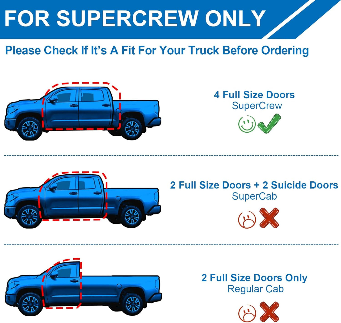 6.3 Inches Running Boards Fit for 2015-2023 15 16 17 18 19 20 21 22 23 Ford F150 F-150 SuperCrew Cab 4 Full Size Doors Chrome with 6 Brackes Side Step Rail Nerf Bars - OMOTOR