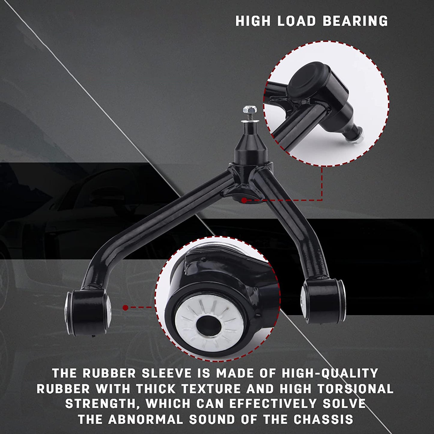 2-4" Front Upper Control Arms For 2007-2018 Silverado 1500 GMC Sierra 1500 with Ball Joint - OMOTOR