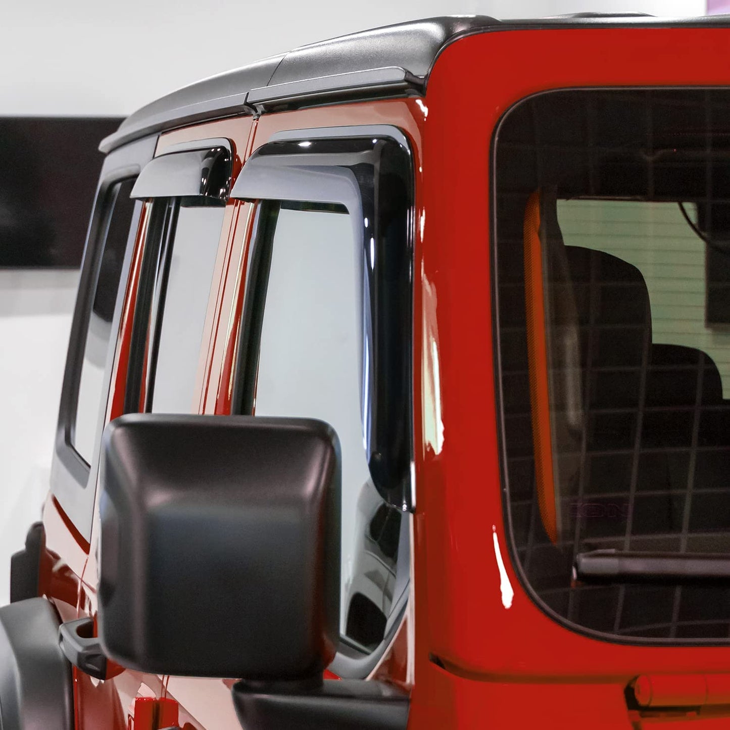 Tape-on Extra Durable Rain Guards for Jeep Wrangler 2018-2022 JL/Jeep Gladiator/For Compass 17-22 /4 Pieces - OMOTOR