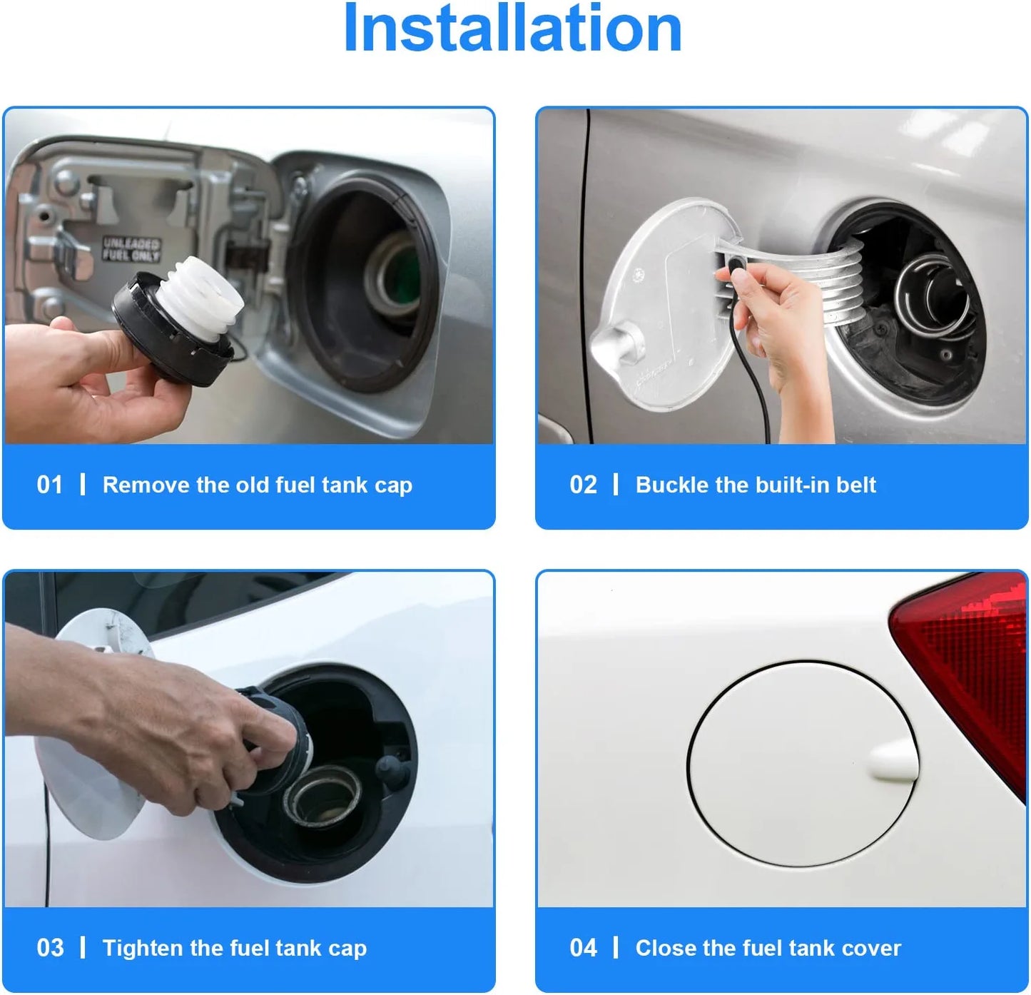 Professional Gas Cap, Fuel Cap by Weuaste, Gas Cap Replacement for Dodge 2000-2019, Ram 1500 2500 3500, Jeep Wrangler JK 2003-2018, Charger, Challenger, Dart, Durango, Journey, Nitro, Grand Caravan - OMOTOR