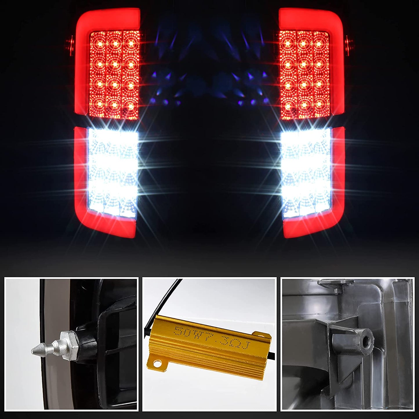 New Upgraded LED Tail Lights Assembly for F150 18-20, Smoked Black LED Taillights Brake Rear Lamps Parking Light for Ford F-150 2018-2020 Accessories (2PCS, Driver & Passenger Side) - OMOTOR