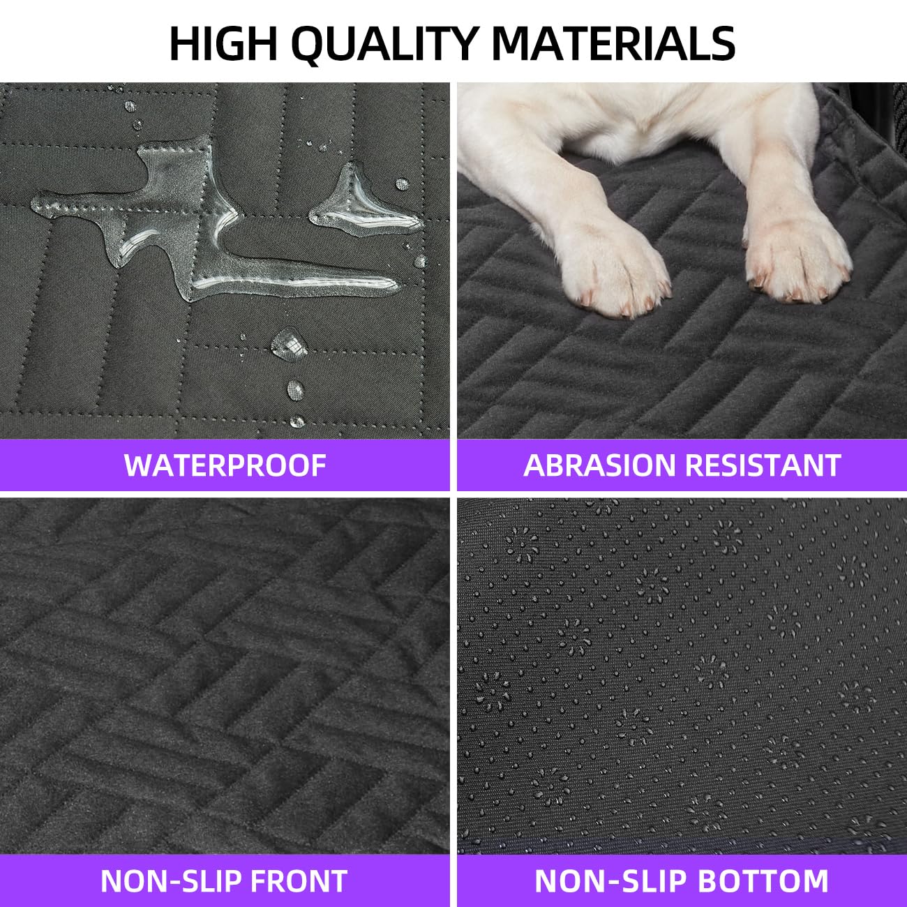 Dog Seat Cover and Bed for Trucks - Back Seat Extender and Hammock for F150, RAM1500, Silverado - Non-Inflatable Pet Mattress - OMOTOR