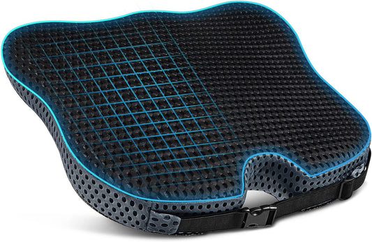 Car Seat Cushion for Car Seat Driver - Memory Foam Office Chair Cushions with Larger Size to Add More Comfort - Wedge Driver Seat Cushion Improve Driving View
