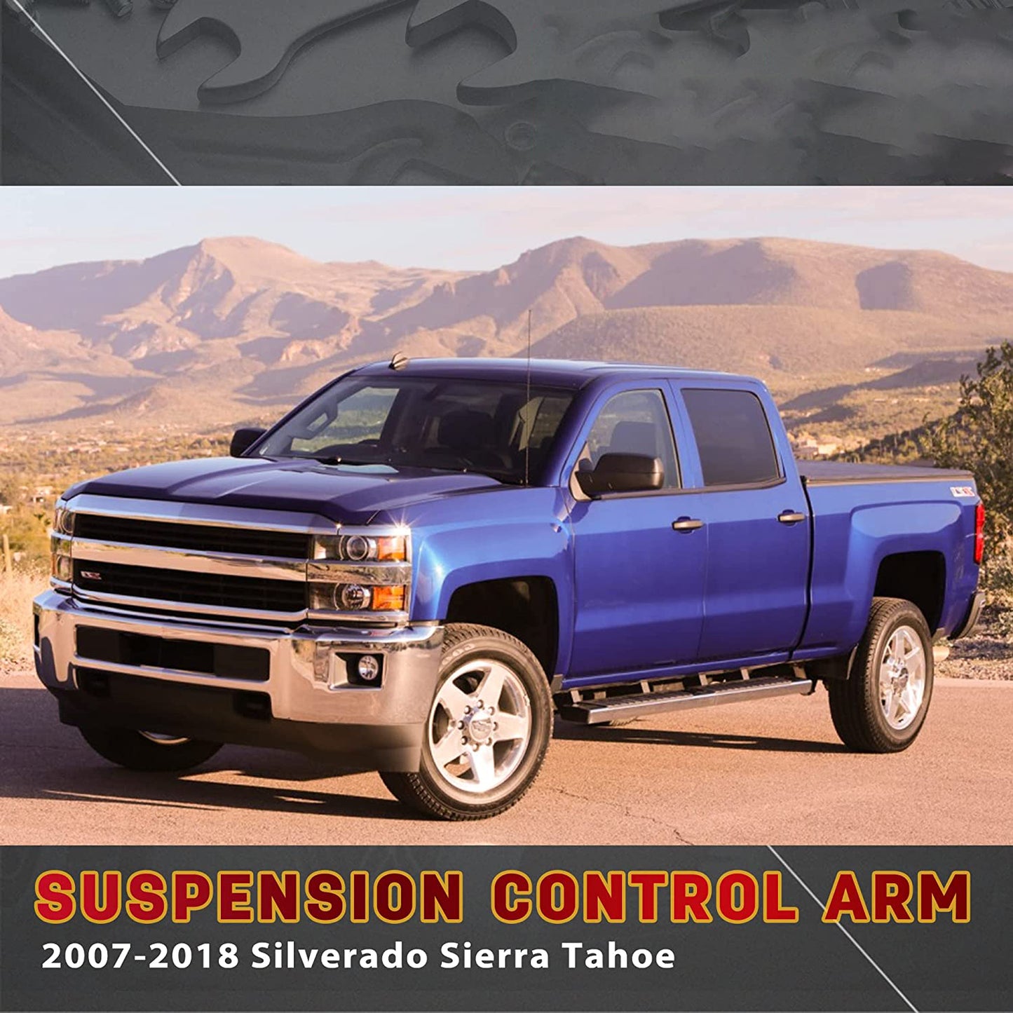 2-4" Front Upper Control Arms For 2007-2018 Silverado 1500 GMC Sierra 1500 with Ball Joint - OMOTOR