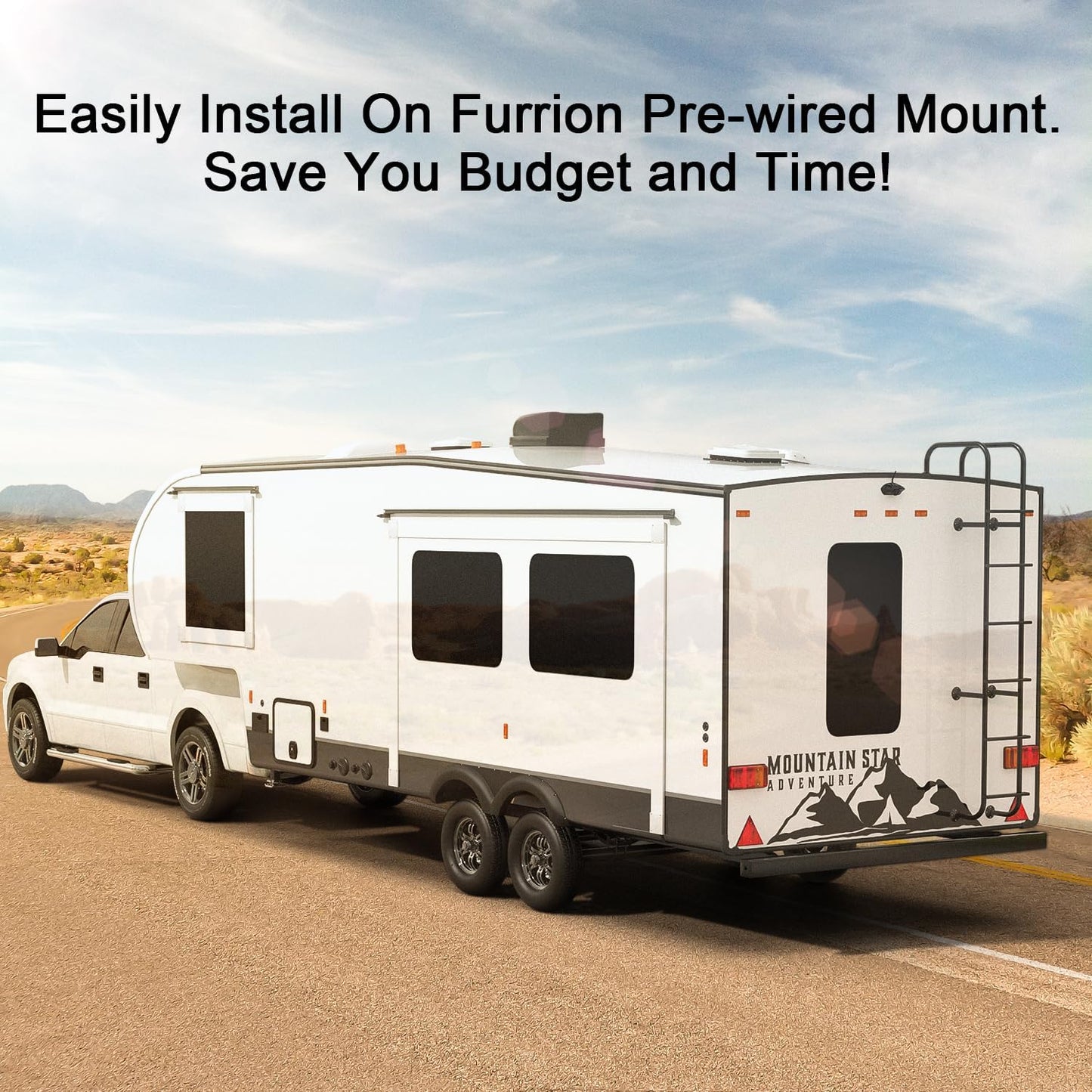 HD 7-inch Wireless RV Backup Camera System, 1080P 7" IPS Monitor & 1 Rear View Camera, IR Night Vision Recording IP69 Waterproof Compatible with Furrion Pre-Wired RV Truck Trailer - DW7Y5 - OMOTOR