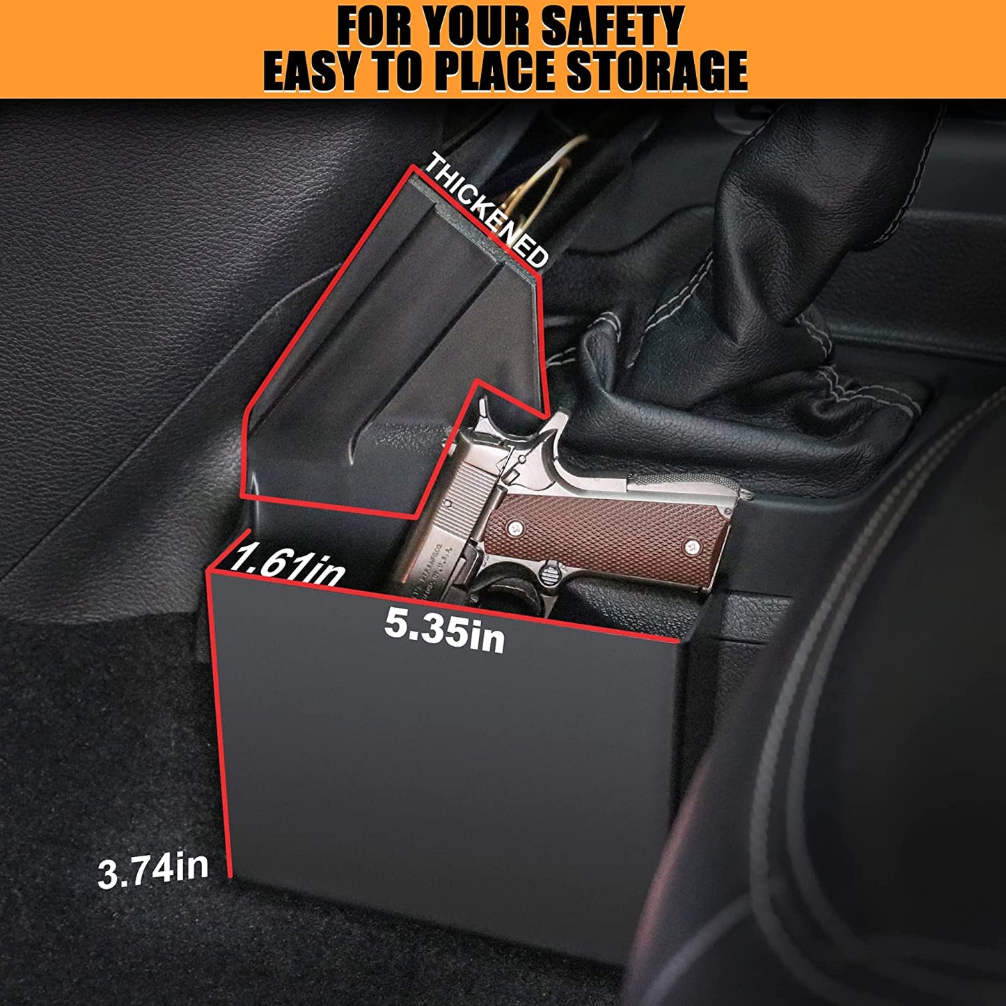 Upgrade Gear Tray for Jeep Wrangler JL JLU 2018-2023 & Gladiator JT 2020-2023, Gear Shift Organizer, Wrangler, Gladiator Accessories, 3 PCS Assembly (Not for JK) - OMOTOR