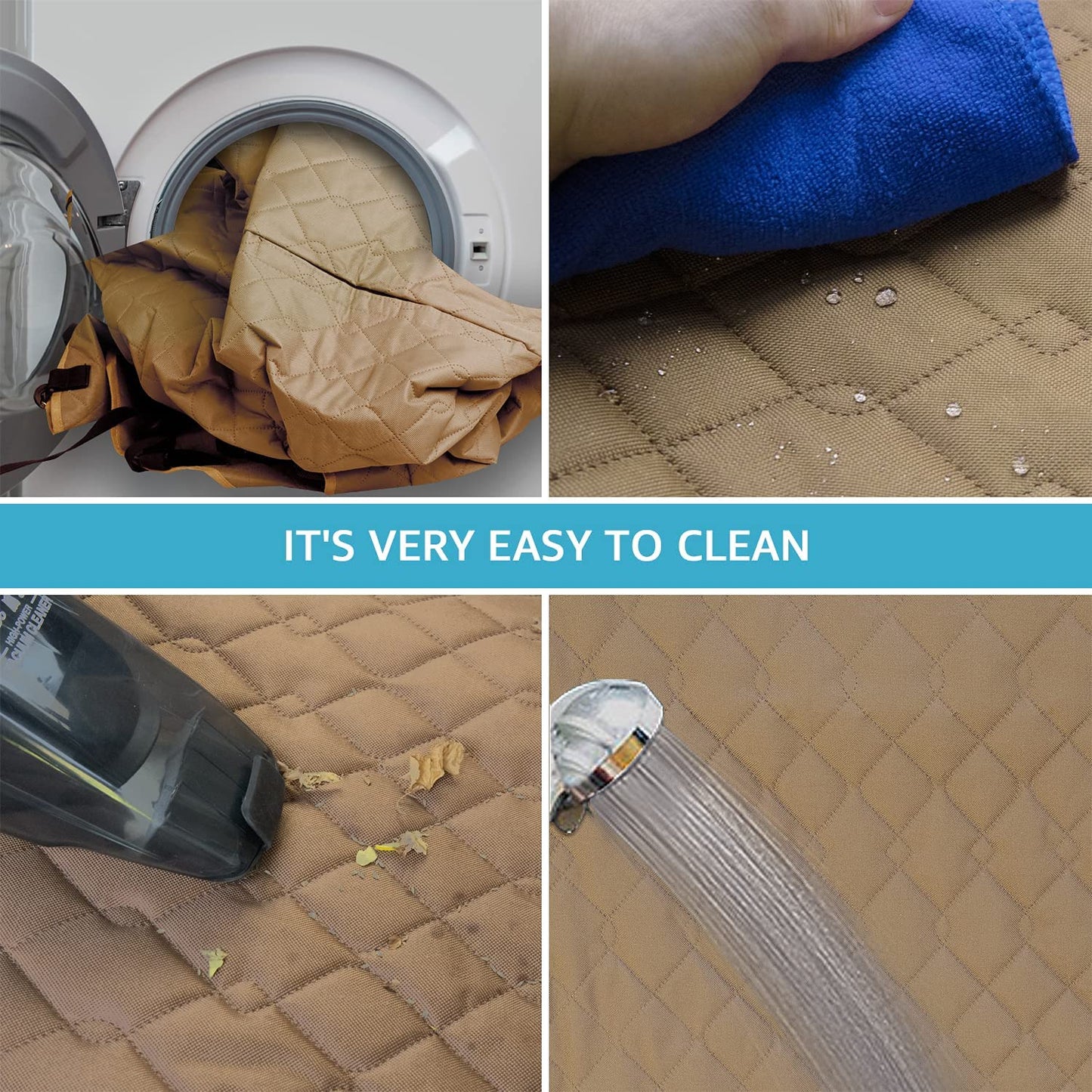 Dog Seat Covers for Trucks, Waterpfoof Dog Hammock for Truck Machine Washable and Non Slip Backseat Dog Cover for Car Compatible with F150 F250 Silverado Sierra Tundra and Crew Cab - OMOTOR