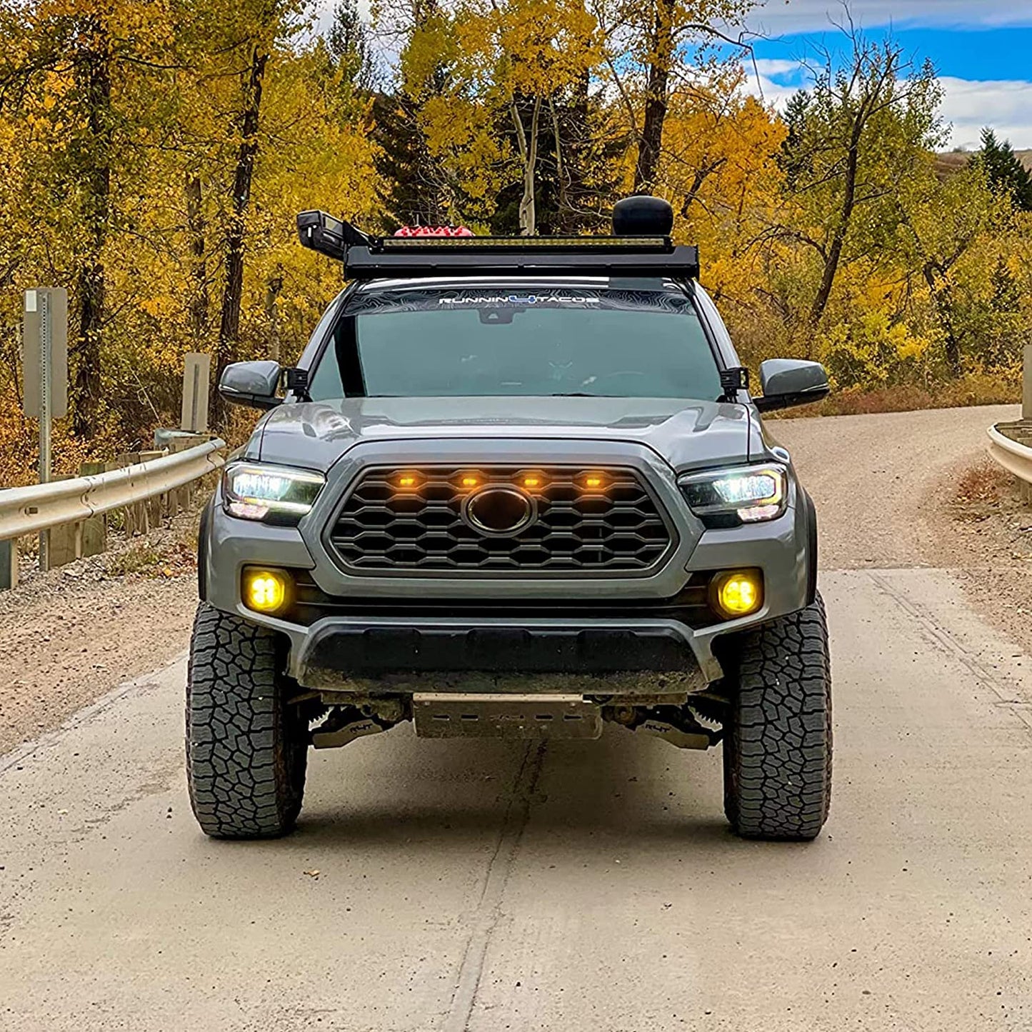 Upgraded Seven Sparta Grill LED Lights 4 PCS Compatible with Toyota Tacoma 2020-2023 - OMOTOR