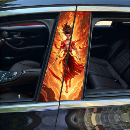Universal Car Center B Pillar Sticker - Nezha's Demon Child's Rebellion in the Sea Series - OMOTOR