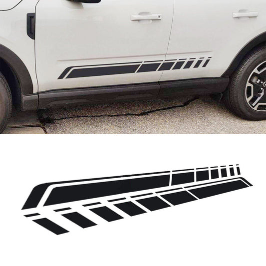 Door side stripes graphics vinyl decals compatible with Ford Bronco Sport 2022 2023 - OMOTOR