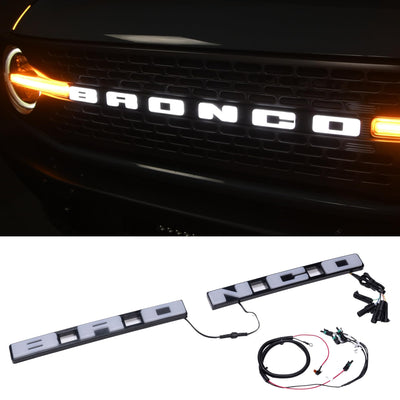 LED Grille Emblem w/Front Camera Fits Ford Bronco 2021-2026