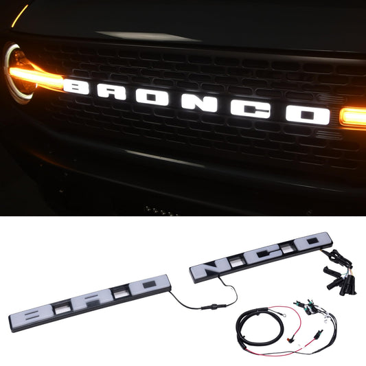 LED Grille Emblem w/Front Camera Fits Ford Bronco 2021-2025 - OMOTOR