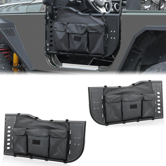 Tube Half Doors With Storage Bag Fit for 2007-2018 Jeep Wrangler JK Unlimited 2-Door (exclude JL & JT Models) - OMOTOR