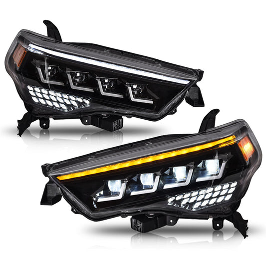 Quad Beam LED Headlights For 2014-2022 Toyota 4Runner Turn Front Lamp DRL Assembly