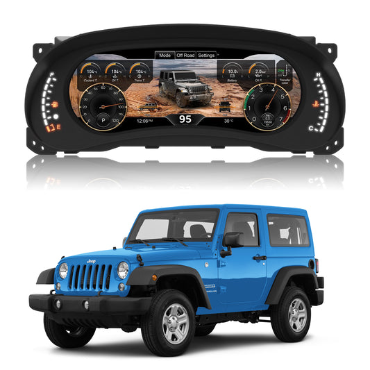 12.3” Digital Instrument Cluster Display for Jeep Wrangler JK 2011-2017 - OMOTOR