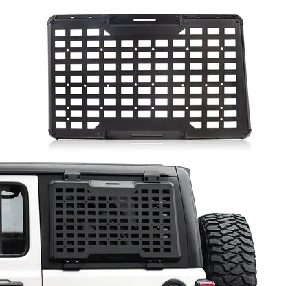 Rear Window Storage Molle Panel Flank Kit For Jeep Wrangler 2018-2025 JL 4 Doors - OMOTOR