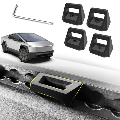 4PCS Cyber Hooks Bed Rail Track Hook Compatible with 2024+ Tesla Cybertruck - OMOTOR