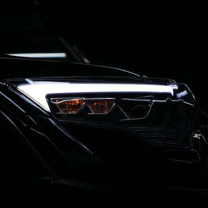 For 2014-2020 Toyota 4Runner Black LED Switchback Projector Headlights Headlamps - OMOTOR