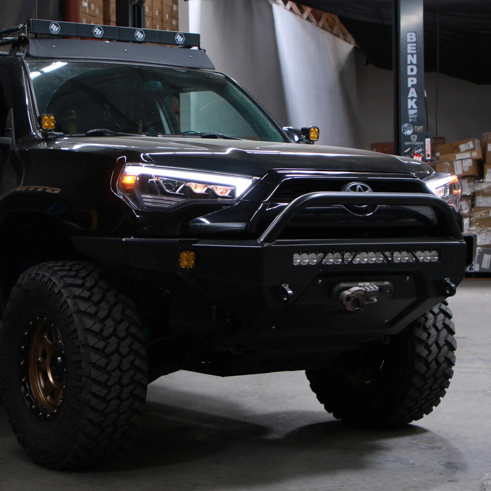 For 2014-2020 Toyota 4Runner Black LED Switchback Projector Headlights Headlamps - OMOTOR