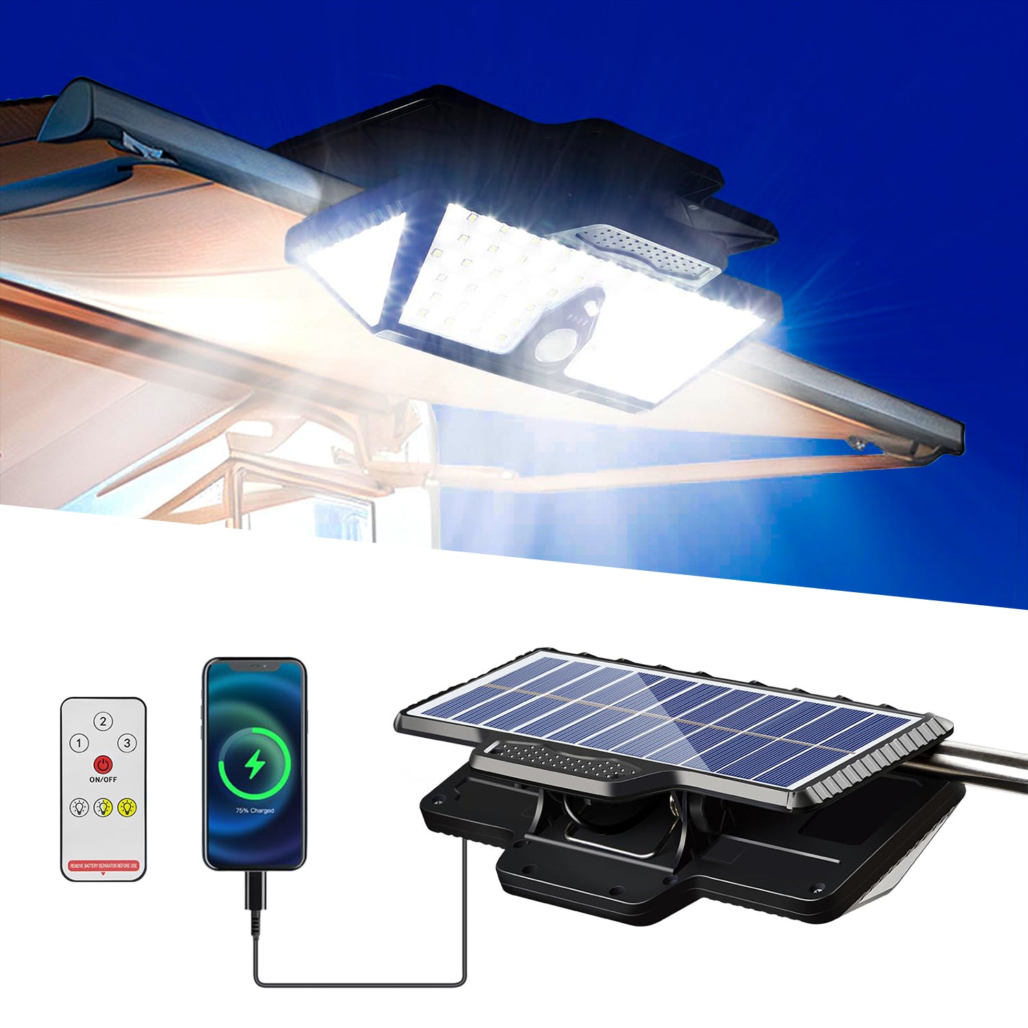 LED High Bright Solar RV Lights Exterior - OMOTOR