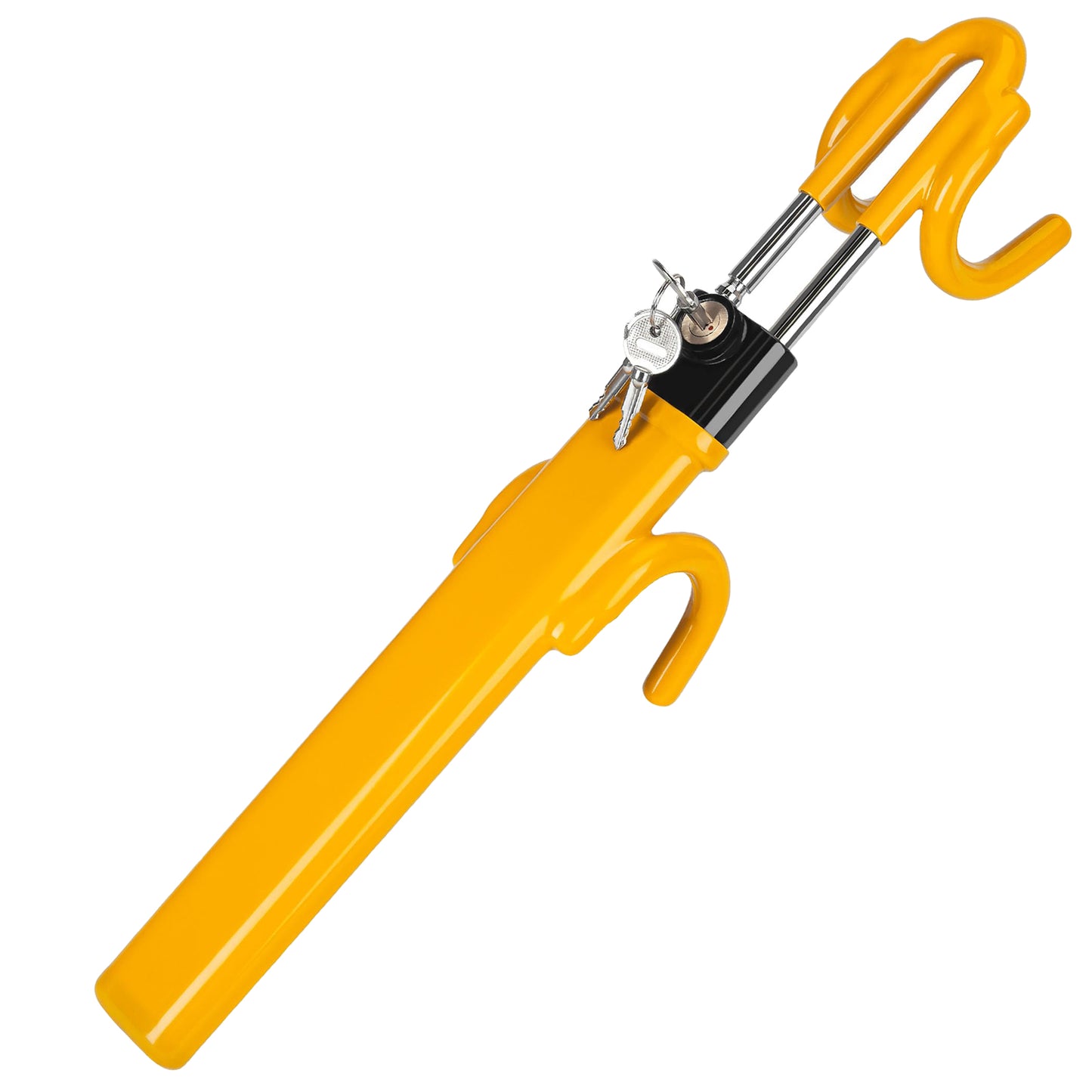 Heavy Duty Steering Wheel Lock Anti-Theft Car Device Security For Cars Trucks Vans and SUVs with 3 Keys - OMOTOR