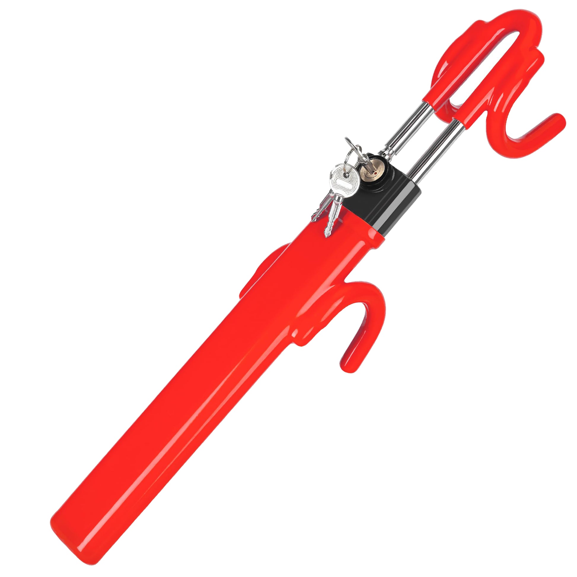 Heavy Duty Steering Wheel Lock Anti-Theft Car Device Security For Cars Trucks Vans and SUVs with 3 Keys - OMOTOR