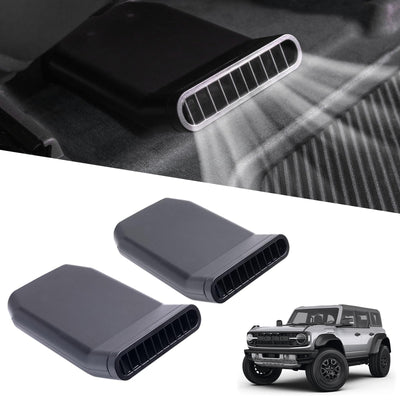 2PCS Plug-in Under Seat Vent Deflectors Compatible with 2021-2026 Ford Bronco 4 Doors
