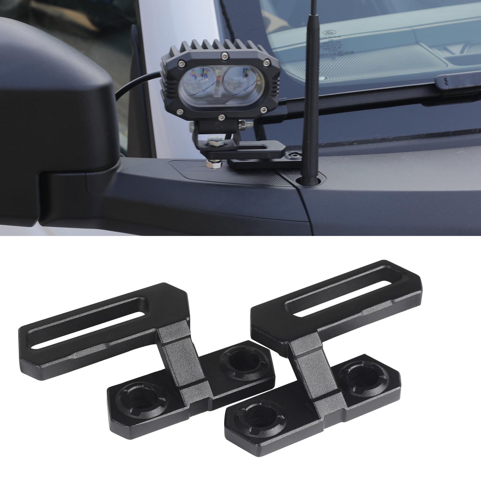 1 Pair Dual A-Pillar Light Mount Compatible with Ford Bronco 2/4 Door 2021 - 2026