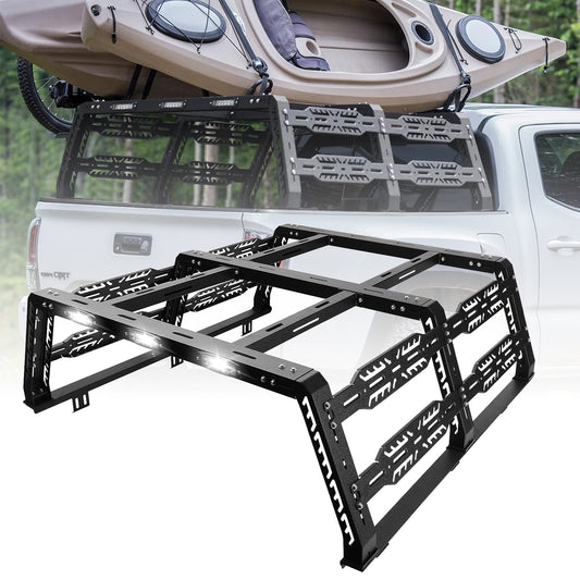 Bed Rack for Mid-Size Truck Compatible with Tacoma/Canyon/Colorado/Frontier - OMOTOR