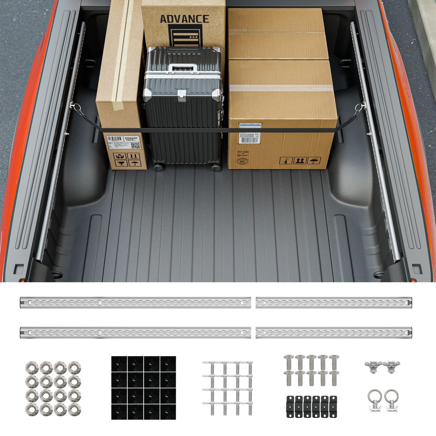 5.7FT Side Bed Rail Compatible with 2019-2025 Dodge Ram 1500