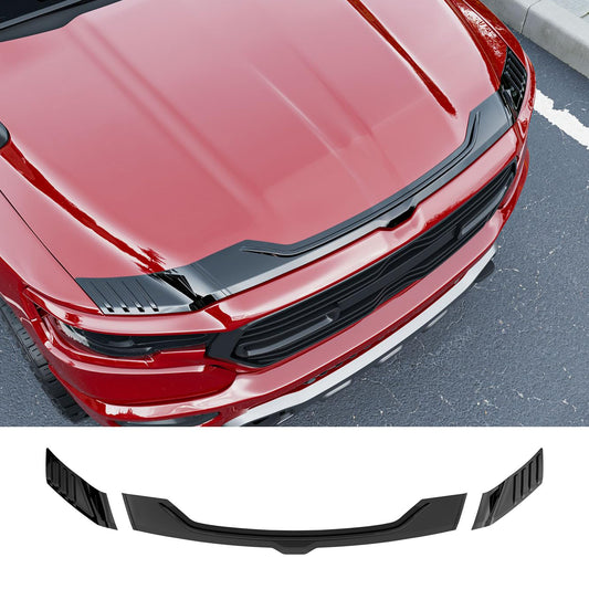 Hood Deflector Compatible with 2019-2025 Dodge Ram 1500 (No Rebel RHO TRX) - OMOTOR