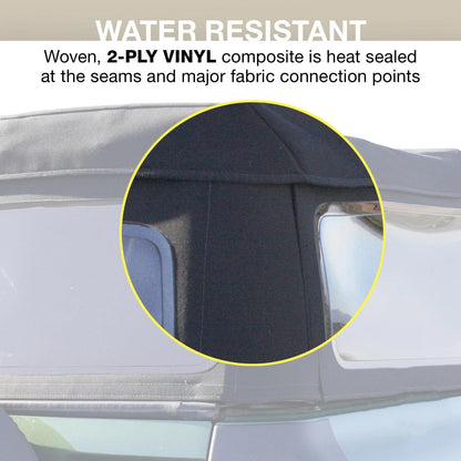 Soft Top Replacement 2021 - 2025 Ford Bronco 4DR - Black, Canvas - OMOTOR