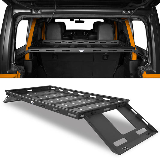Rear Trunk Cargo Rack Basket Tray for 2007-2025 Jeep Wrangler JK JL Unlimited 4-Door Hardtops - OMOTOR