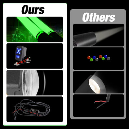 4 Color Whipless LED Whip Light for Polaris UTV ATV Can Am Maverick X3 SXS RZR Golf Cart - OMOTOR