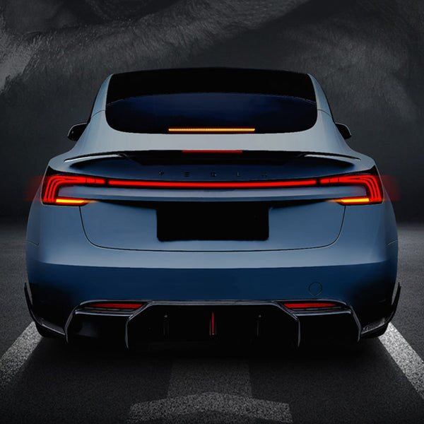 Black ABS Rear Trunk Light Blade Spanning Tail Light Fits For Tesla Model 3 Highland - OMOTOR