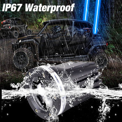 4 Color Whipless LED Whip Light for Polaris UTV ATV Can Am Maverick X3 SXS RZR Golf Cart - OMOTOR