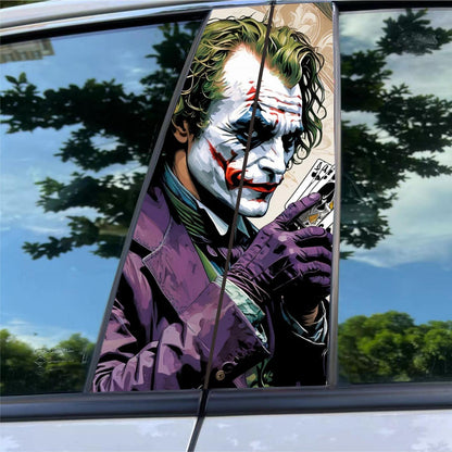 Joker-Themed Scratchproof PET Car B Pillar Stickers - OMOTOR