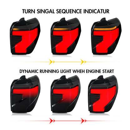 LED Tail Lights for 2010-2023 Toyota 4Runner 5th Gen Taillights Assembly - OMOTOR