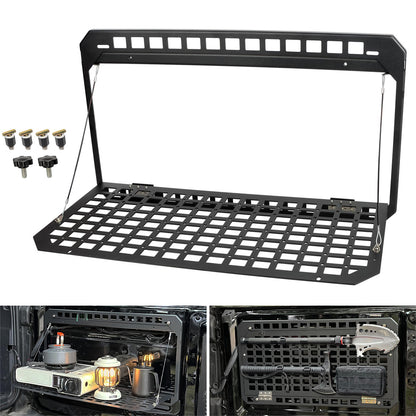 Aluminum OFF ROAD Tailgate Table Rear Foldable Cargo Shelf for Ford Bronco 2021-2024 - OMOTOR