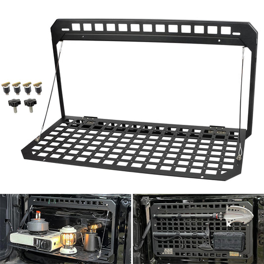 Aluminum OFF ROAD Tailgate Table Rear Foldable Cargo Shelf for Ford Bronco 2021-2024 - OMOTOR