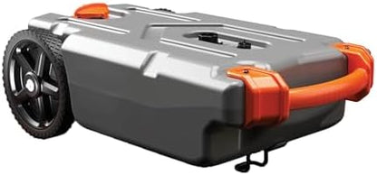 15/21/28/36 Gallon Portable Camper / RV Tote Tank - Features Large Heavy-Duty No-Flat Wheels & Built-In Gate Valve - Removable Steel Tow Adapter - OMOTOR