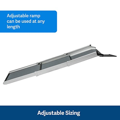 Dog Ramp Extends from 39-71 Inches No Slip High Traction Surface Collapsible and Locking for Easy Storage For Trucks, SUVs, and Cars Weighs Only 13 Pounds - OMOTOR