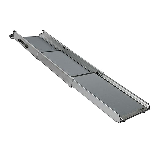 Dog Ramp Extends from 39-71 Inches No Slip High Traction Surface Collapsible and Locking for Easy Storage For Trucks, SUVs, and Cars Weighs Only 13 Pounds