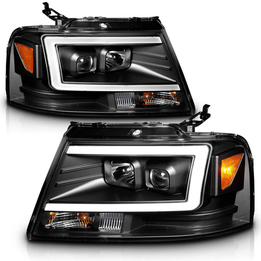 For 2004-2008 Ford F150 C-Type LED Tube Square Projector - OMOTOR